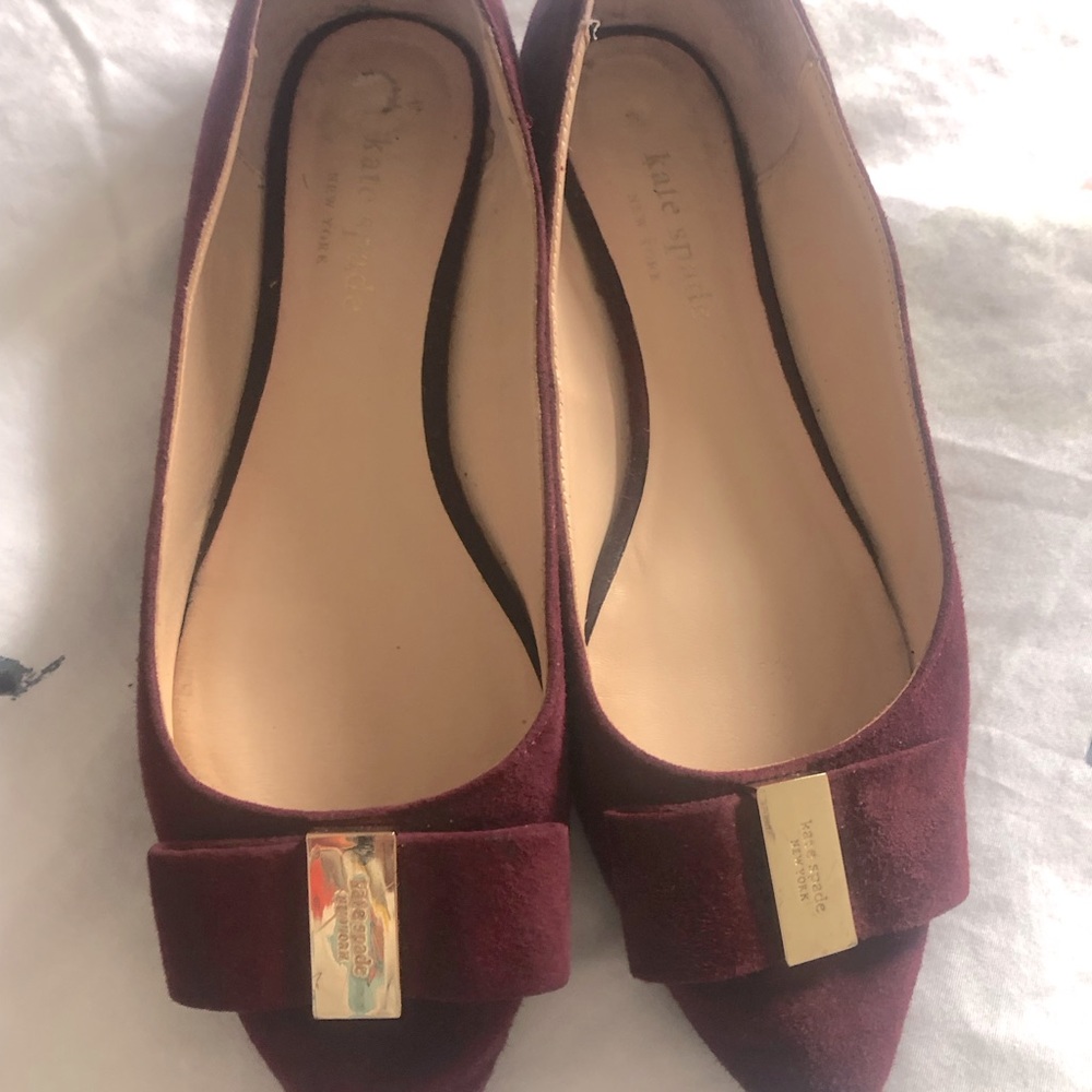 Kate Spade burgundy flats